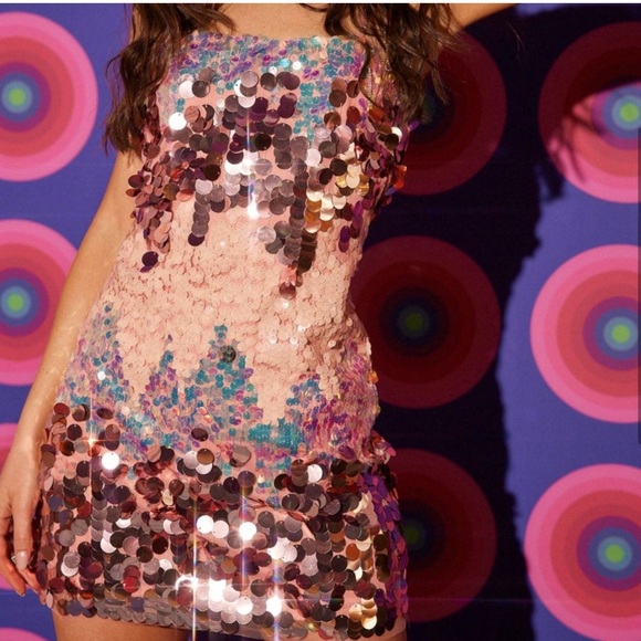 Pink 12th Tribe Emmy Sequin Dress - Picture 2 of 6